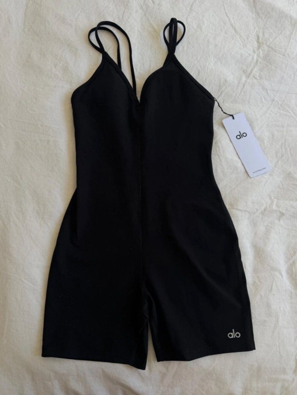 Alo Yoga Airbrush 3 One And Done Onesie Black  XS